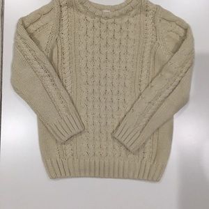 Crazy 8 Beige Cable Knit Sweater Boy's Size S (5-6)